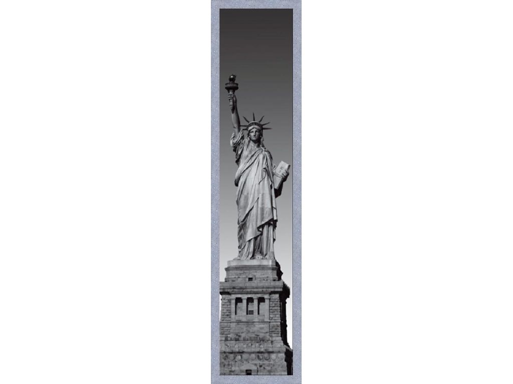 Photographies - Image encadr�e 20X100 LIBERTY Argent