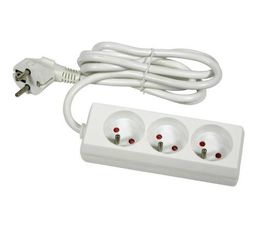 Multiprises Et Rallonges - Multiprise TEMIUM Blanc x 3 5m