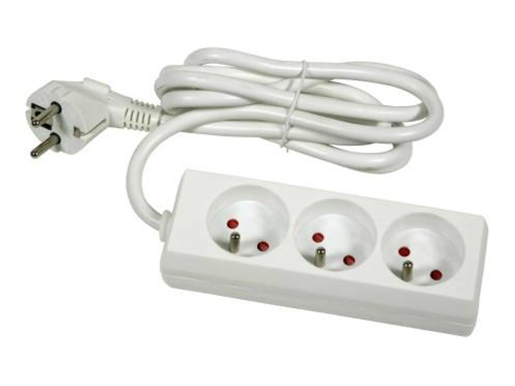 Multiprise TEMIUM Blanc x 3 5m