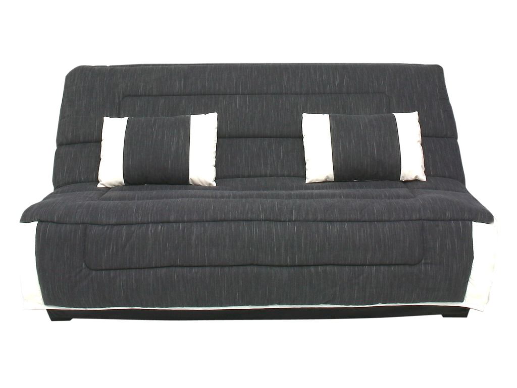 Housses - Housse clic-clac 130 cm Tissu Sisa Gris/Ecru