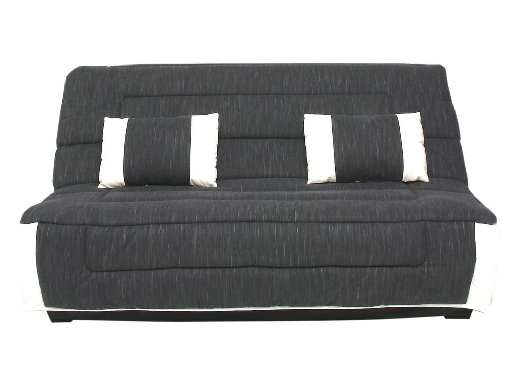Housses - Housse clic-clac 140 cm Tissu Sisa Gris/Ecru