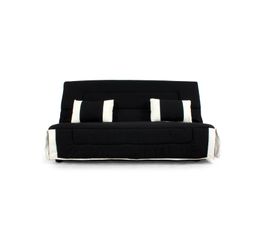 Housses - Housse clic-clac 130 cm Tissu Rustik Noir/Ecru