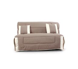 Housse BZ 140 cm Tissu Rustik Taupe/Ecru
