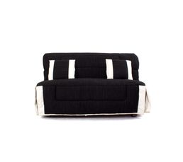 Housse BZ 140 cm Tissu Rustik Noir/Ecru