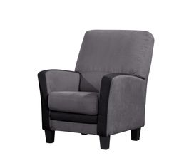 Fauteuil MATHEO Dyna Cendre/Tipi Noir