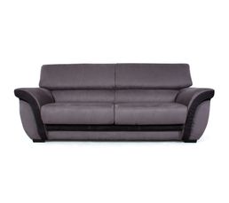 Canap�s - Canap� convert. 3 places MATHEO Dyna Cendre/Tissu Tipi Noir