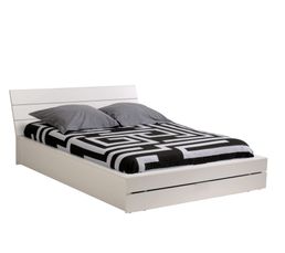 Lits - Lit 140 x 190 cm TRENDY 151014 Blanc
