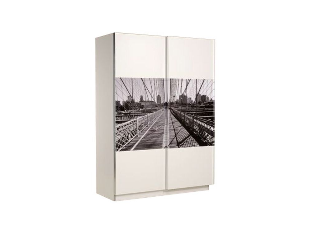 Armoires - Rangement 2P coulissantes NEW YORK 400015 Blanc