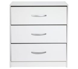 Commode 3 tiroirs EVO 3478 Blanc