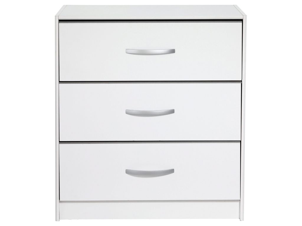 Commode 3 tiroirs EVO 3478 Blanc