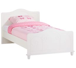 Lit 90x190 cm PLUME 2287LI91 blanc