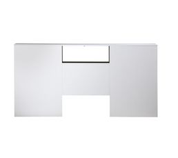 Lits - TETE DE LIT 140 KUB 1726TETE blanc/gris