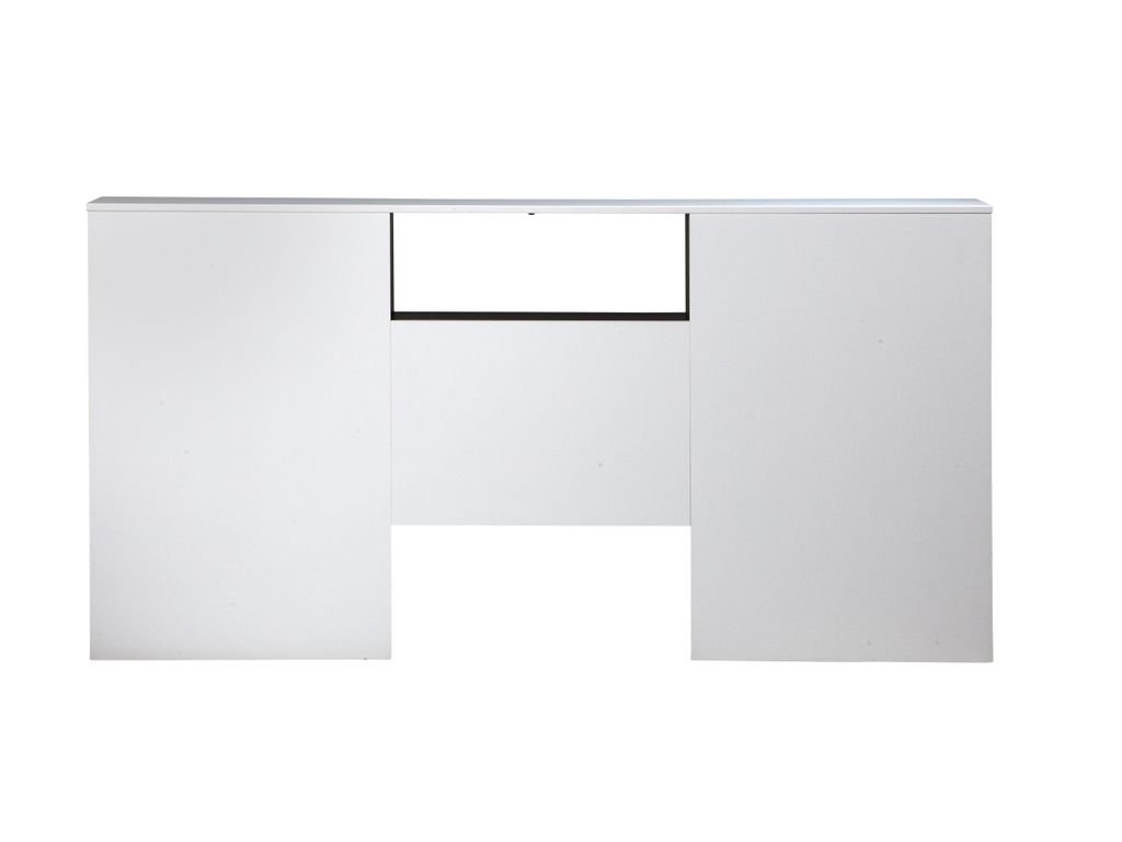 TETE DE LIT 140 KUB 1726TETE blanc/gris