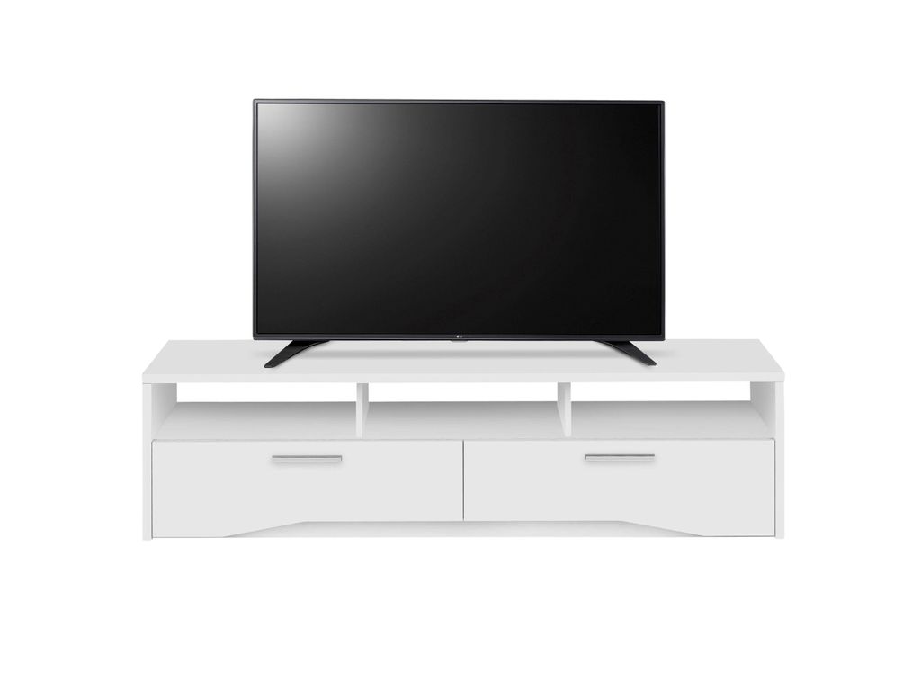 Banc TV 2 Tiroirs PALACE BLANC J33.332