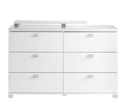 Commode 6 tiroirs ORYS 455168 Blanc