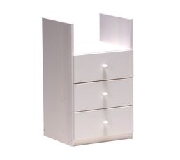 Accessoires - Caisson 3 tiroirs BUCKY blanc
