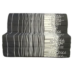 Banquettes - Banquette-lit BZ EMELYNE Tissu A207 impr.Noir