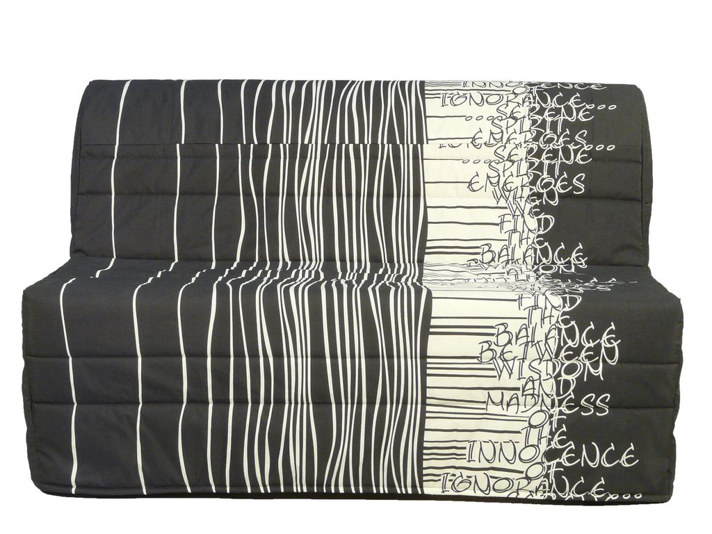 Banquettes - Banquette-lit BZ EMELYNE Tissu A207 impr.Noir