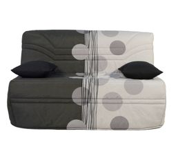 Banquettes - Banquette-lit BZ CAMORA Tissu A201/A150 Imprim� Noir