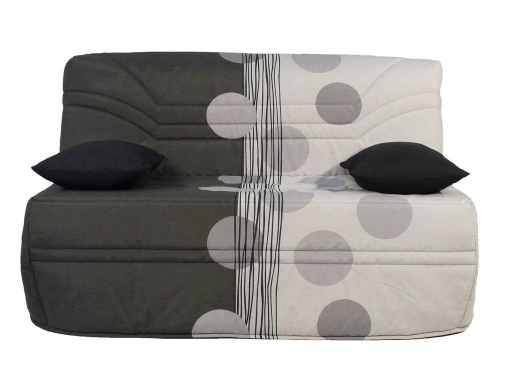 Banquettes - Banquette-lit BZ CAMORA Tissu A201/A150 Imprim� Noir