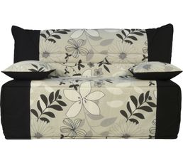 Banquette-lit BZ CELINA 2 Tissu A820/A150 imprim� Noir