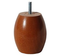 Jeu de 4 pieds BOULE H�tre Noyer