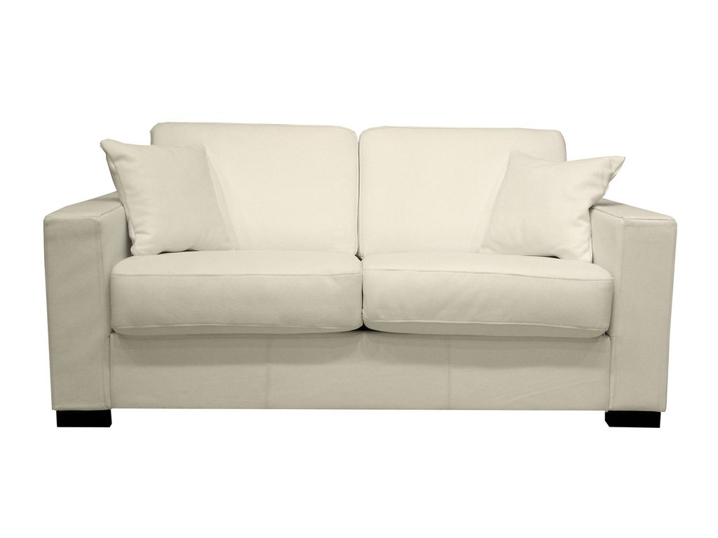 Canap�s - Convertible 2 places NICARAGUA Cuir L�onardo Blanc