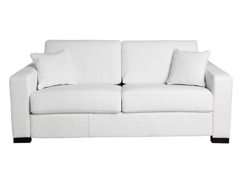 Canap�s - Convertible 3 places NICARAGUA Cuir L�onardo Blanc