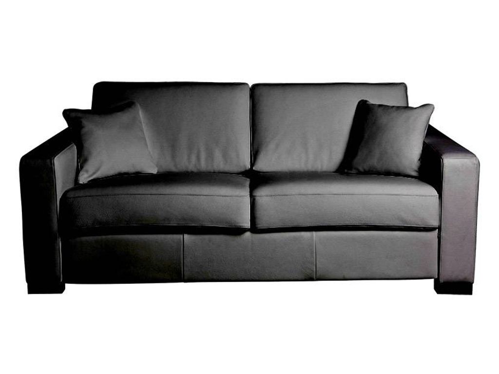 Canap�s - Convertible 3 places NICARAGUA Cuir L�onardo Noir