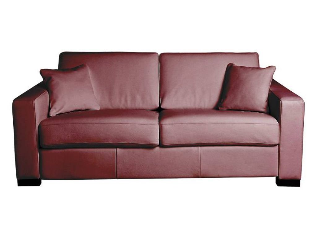 Canap�s - Convertible 3 places NICARAGUA Cuir L�onardo Chocolat