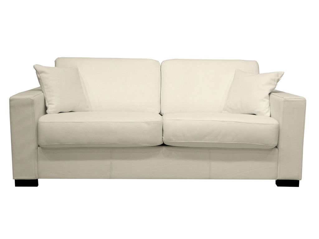 Canap�s - Convertible 4 places NICARAGUA Cuir L�onardo Blanc