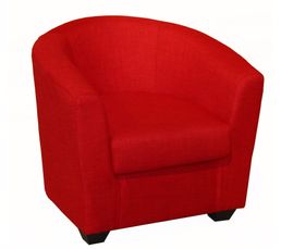 Fauteuils - Cabriolet GIANNI Tissu Linoso Rouge