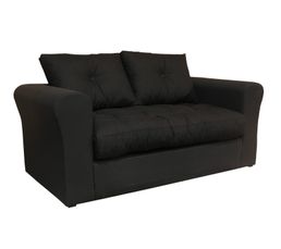 Canap�s - Canap� convert.2 places FIDJI Tissu uni noir