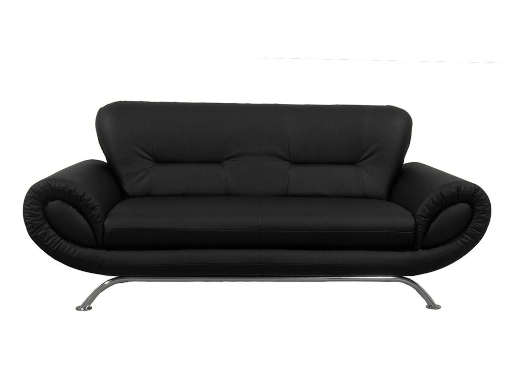 Canap�s - Canap� 3 places JUMBO Polyur�thane noir