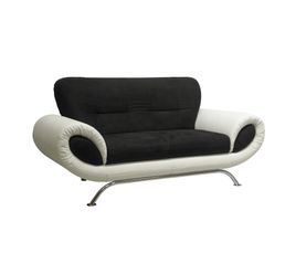 Canap�s - Canap� 2 places JUMBO Polyur�thane Blc/micro noir