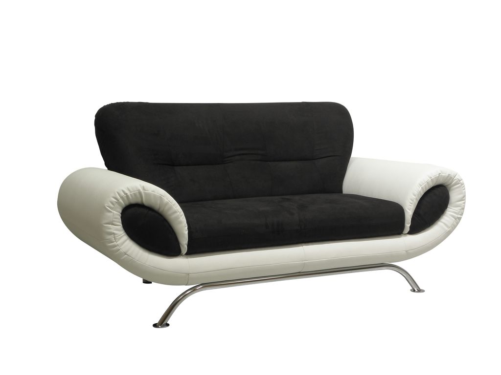 Canap�s - Canap� 2 places JUMBO Polyur�thane Blc/micro noir