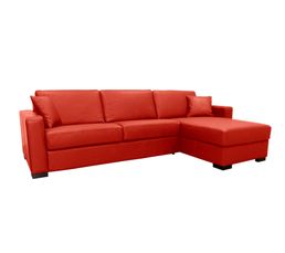Canap�s - Angle conv. mér. réver. Bultex NICARAGUA Cuir Léonardo Rouge