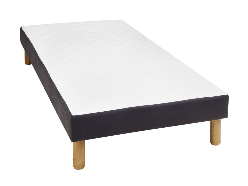 Sommiers - Sommier d�co gris 90x190 DREAMEA SOMMIER DECO