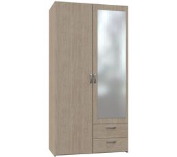 Dressings - Rangement 2P/1 miroir + 2T SPACE 460908 Ch�ne