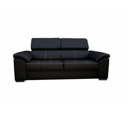 Canap�s - Canapé convertible 2 places ARTIC Polyuréthane noir