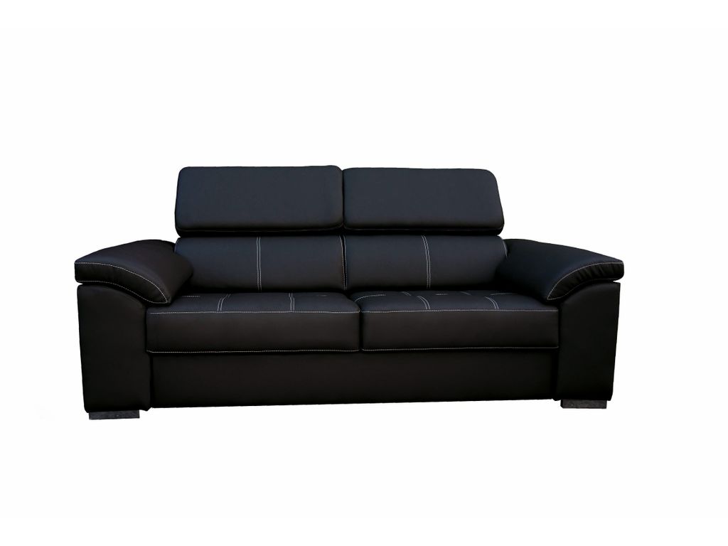Canap�s - Canap� convertible 2 places ARTIC Polyur�thane noir