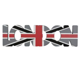 Toiles - Mot d�coratif LONDON Gris/Rouge/Noir