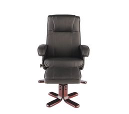 Fauteuils - Fauteuil relax + pouf SX-7599 Coloris Noir