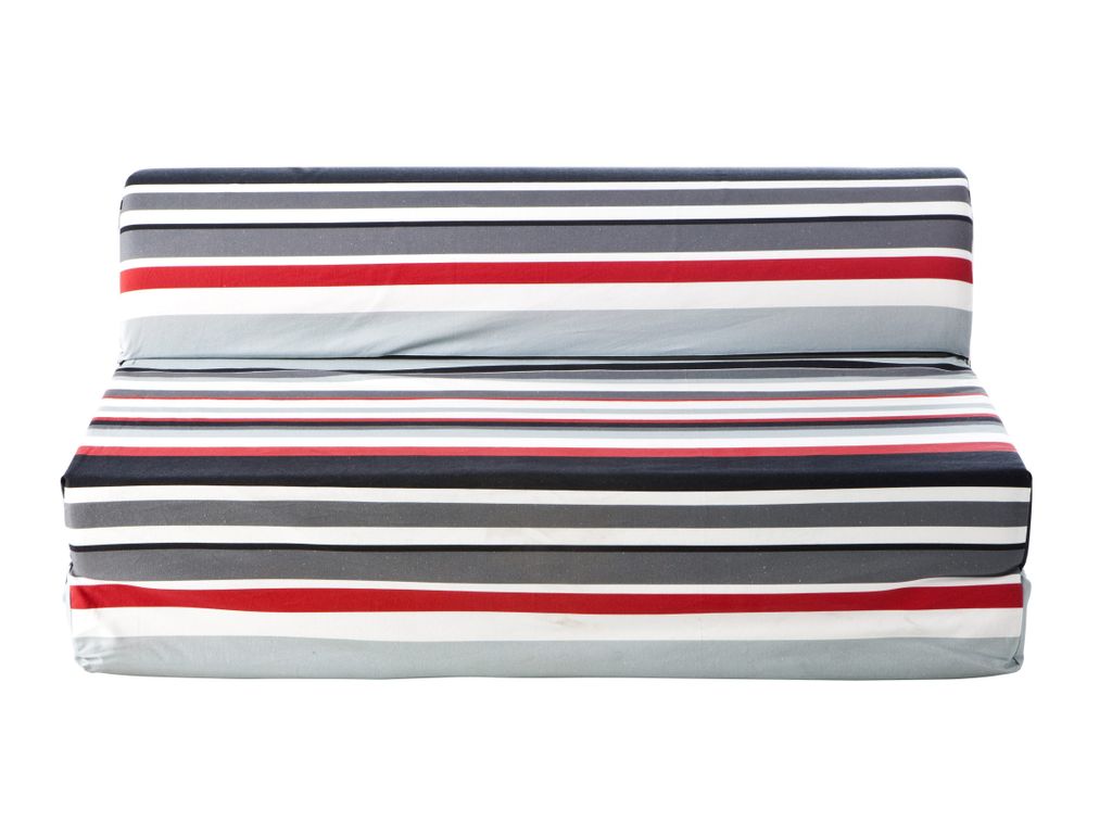 Poufs & Poires - banquette L.115-H.48-l.75 RAYURE imprim�