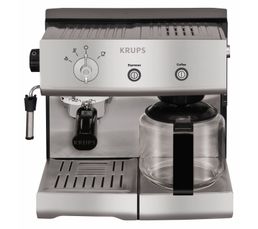 Cafeti�res & Expressos - Cafeti�re + expresso KRUPS YY8203FD Inox bross�