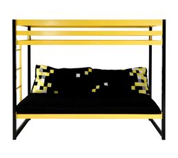 Lit superpos� 90 x 190 cm STANLEY Noir et Jaune