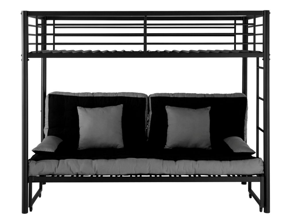 Lit superpos� + banquette LEXIE Noir et Gris