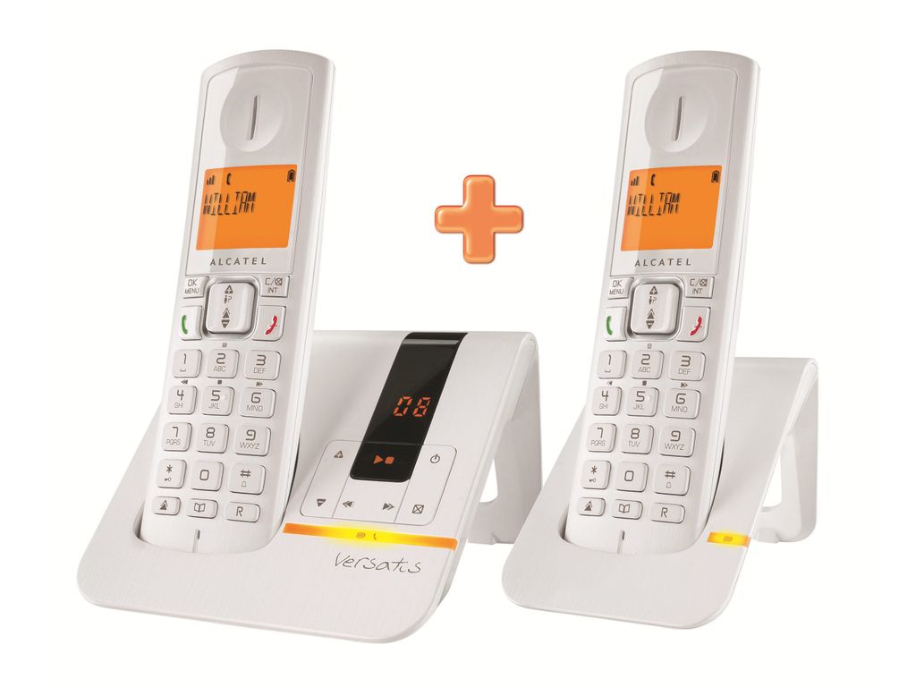 T�l�phones Sans-fil - T�l�phone r�pondeur Duo ALCATEL F200 VOICE DUO blanc
