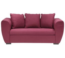 Canap� convert.2 places SACHA Tissu Aubergine