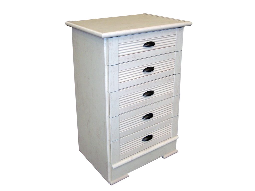 Commodes - Chiffonnier 5T OLIVIA CHIFFONNIER Ch�ne blanchi